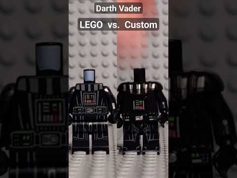 Darth Vader LEGO vs. Custom #shorts #ytshorts #lego #darthvader #fakelego