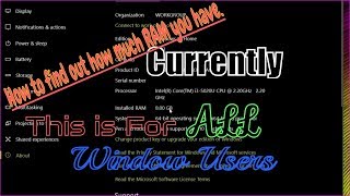 How to find out how much RAM you have - Windows