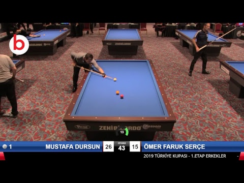 MUSTAFA DURSUN & ÖMER FARUK SERÇE Bilardo Maçı - 2019 TÜRKİYE KUPASI 1. ETAP ERKEKLER-6.ÖN ELEME