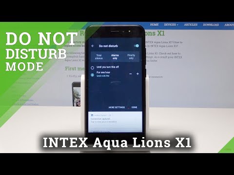 Do Not Disturb Mode in INTEX Aqua Lions X1 - Mute Settings