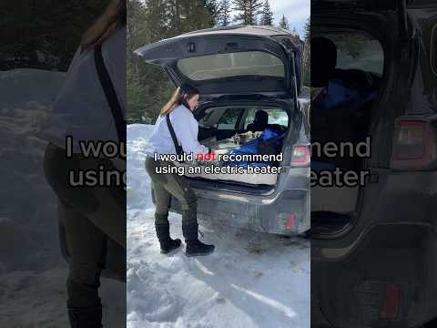 How to stay warm car camping -10c/14f temperatures with a portable power station