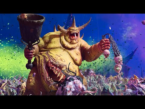 Total War Warhammer 3 | Slaanesh VS Exalted Great Unclean One | The Cinematic Battle