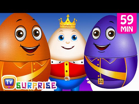 Learn Colours with Surprise Nesting Eggs Nursery Rhymes Toys | Humpty Dumpty | ChuChu TV Field Trip! Video