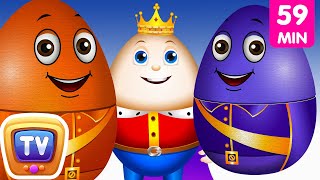 Learn Colours with Surprise Nesting Eggs Nursery Rhymes Toys | Humpty Dumpty | ChuChu TV Field Trip!