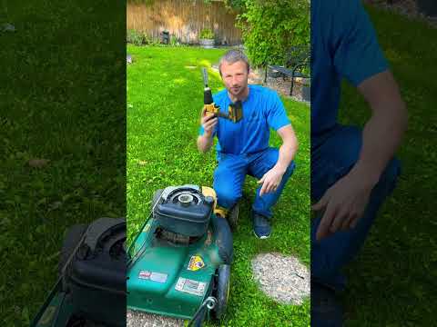 How to start a mower with a broken pull cord #lawncare #diy