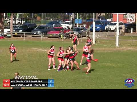 2019 HCCAFL Black Diamond Women's Round 8 Highlights - Killarney Vale Bombers v Wallsend   West Newc