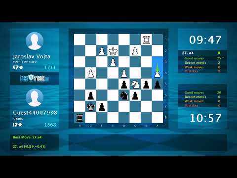 Chess Game Analysis: Jaroslav Vojta - Guest44007938, 0-1 (By ChessFriends.com)