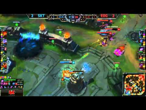 SKT (Faker Leblanc) VS EDG (Pawn Morgana) Game 5 Highlights - 2015 MSI Final