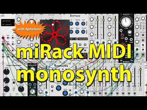 miRack MIDI Monosynth iOS modular synthesizer (with Aphelian) preset by Roikat at patchstorage.com