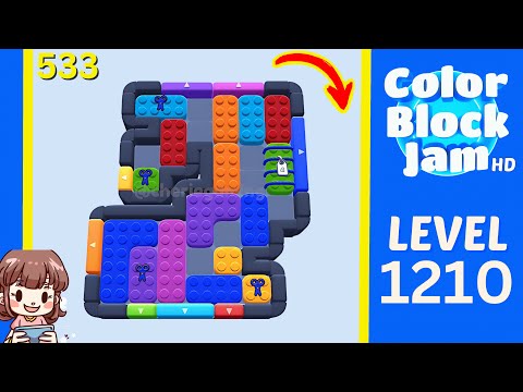 Color Block Jam Level 533 (1210) Solution Walkthrough