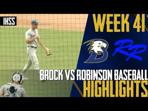 Brock Falls Short in 4A-DII State Baseball Final Against Robinson, 3-1
