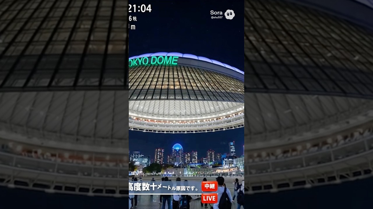 【速報】東京ドームが宙に浮いた…試合続行の異常 / Tokyo Dome Levitates!?