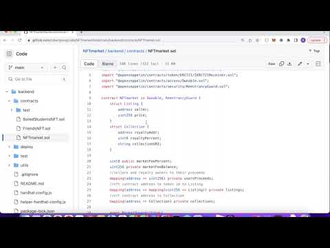 Web3 Dapp NFT Marketplace - Part 2-2: Solidity Demo