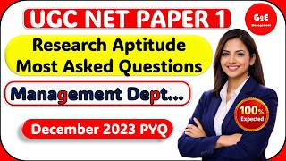 UGC NET Research Aptitude December 2023 PYQ Marathon| Management Special | Smart Tricks