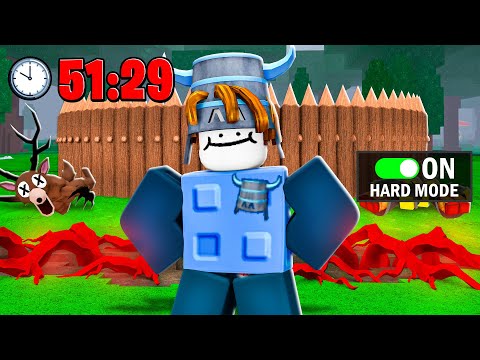 I Speedran the NEW *HARDCORE* GAMEMODE in 99 Nights in The Forest! - Full Gameplay (WR)