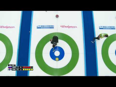 #wmdcc2018 [5E] Tomi Rantamäki (FIN)'s spinner & Oona Kauste's in-off vs Komarova/Goriachev(RUS)