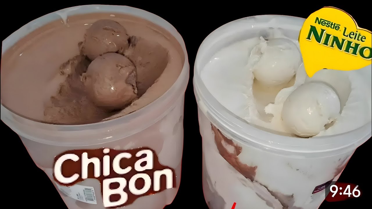 SORVETE CHICA BOM E LEITE NINHO 12 L COM 1 L DE LEITE