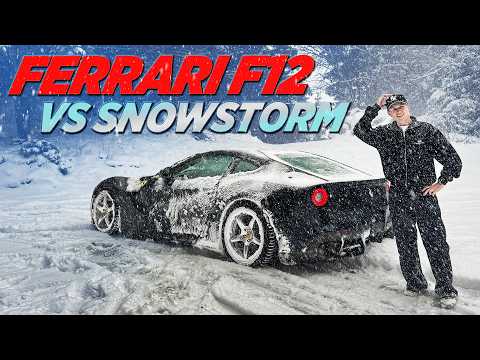 Ferrari F12 vs. SNOWSTORM! (of course I broke it…)