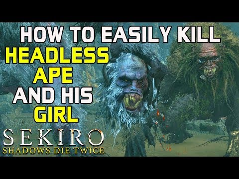 SEKIRO BOSS GUIDES - How To Easily Kill The Two Apes! (Headless & Brown Guardian)