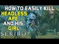SEKIRO BOSS GUIDES - How To Easily Kill The Two Apes! (Headless & Brown Guardian)