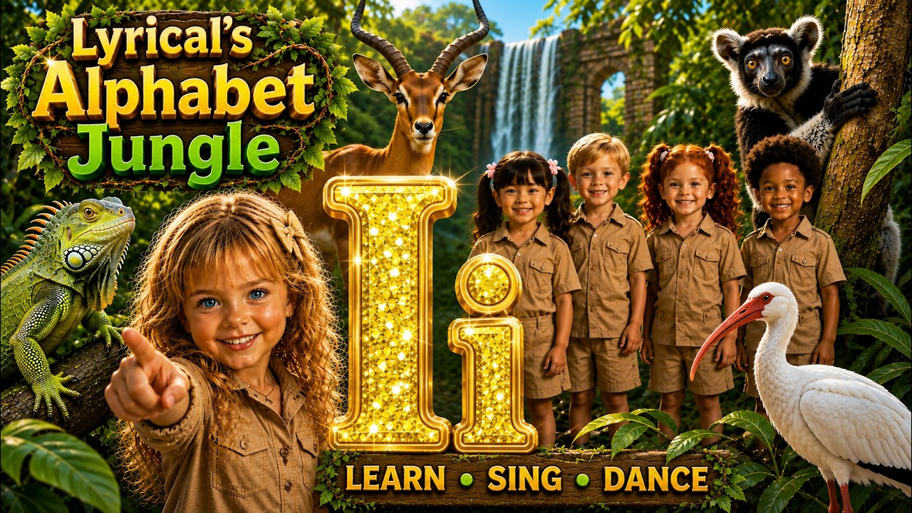Lyrical's Alphabet Jungle | Letter I | Iguana, Impala, Indri & Ibis | Learn Animals for Kids
