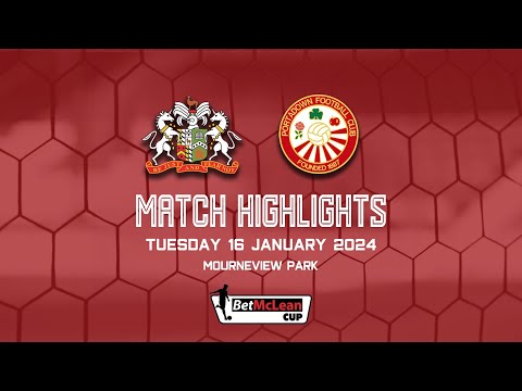 Glenavon 0 - 1 Portadown | BetMclean Cup Semi Final | 16/01/24