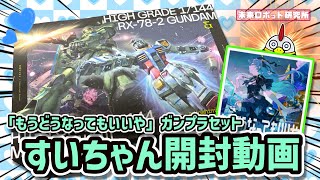 【ガンプラ開封動画】星街すいせいコラボのHGUCガンダム&ザクII☆　#gundam #gunpla #もうどうなってもいいや 