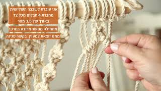 מקרמה- מתלה קיר בשיטת שכבות