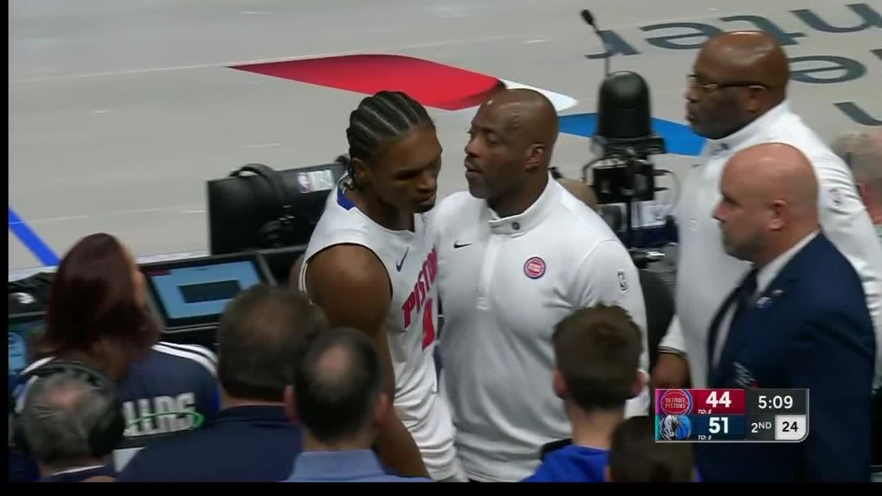 Ausar Thompson EJECTED for making contact with the official 👀 | NBA on ESPN