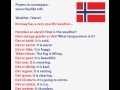 Learn Norwegian - The weather / Været