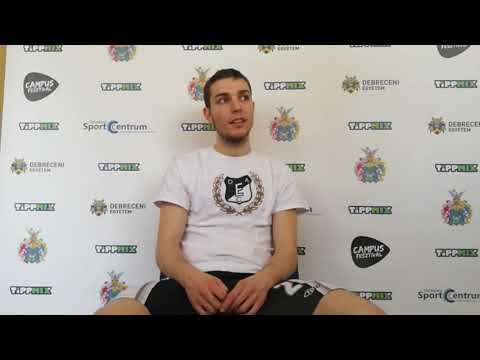 Kozák Márton a DEAC-Sopron KC mérkőzés előtt.