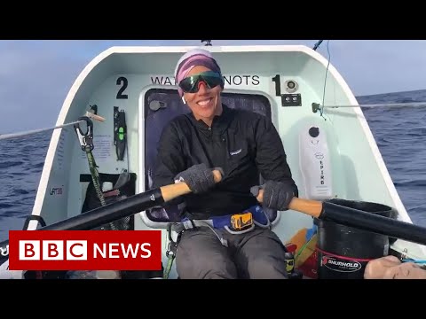 All women team breaks world record rowing record from California to Hawaii - BBC News