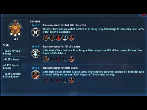 SET3 Malgus Datacron Level 9 - First Look (Read Description)