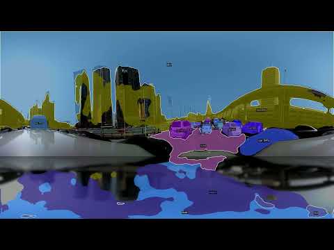 Panoptic segmentation Output for Dubai - 360 VR