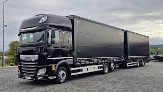 Ciężar&oacute;wka firanka DAF XF 480 / 6X2 / ZESTAW TANDEM 120 M3 / PRZEJAZDOWY / 7,7 M + 7,6 + przyczepa firanka | Obrazek 4 - Autoline