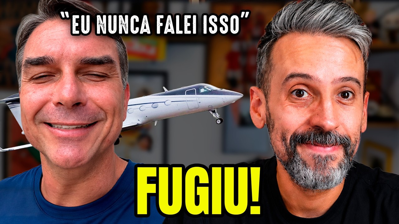 FLÁVIO BOLSONARO DESCUMPRE PROMESSA E FOGE DO BRASIL