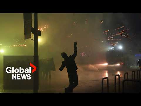 Protests erupt against Milano-Cortina Olympics, agitators fire flares, smoke bombs at police
