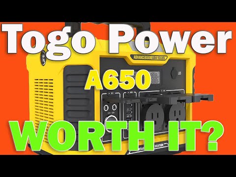 Togo POWER A650 Portable Power Station, 634Wh/500W Solar Generator with 2 AC Outlets, Regulated...