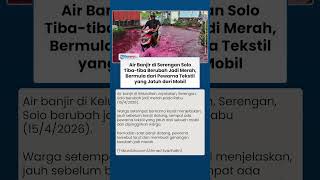 Genangan Banjir di Serengan Solo Tiba-tiba Berubah Jadi Merah, Warga Ungkap Penyebab