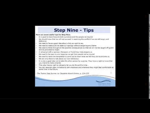 12-Step Addiction Recovery: Amends, Relationships and Character [Lecture 3 of 4]