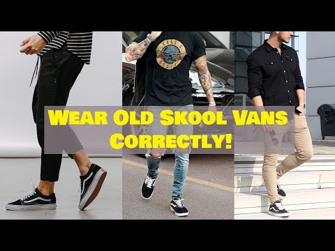 Part of a video titled How To Style Old Skool Vans CORRECTLY! - YouTube