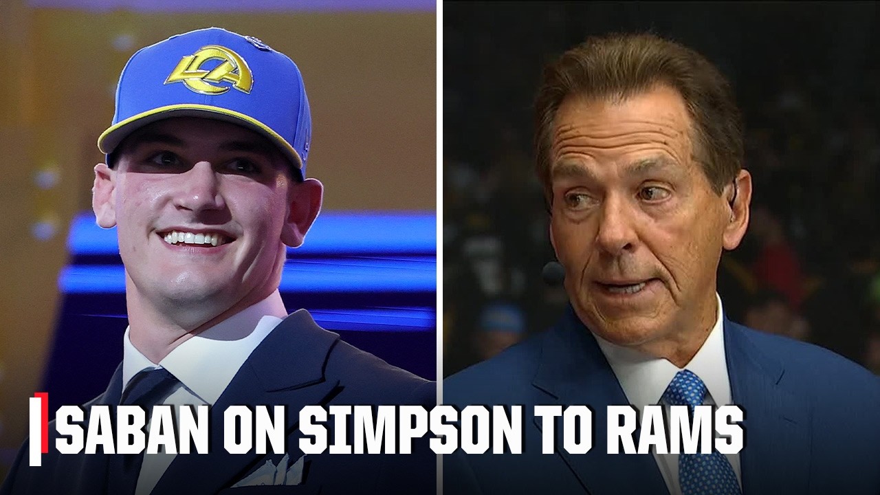 PERFECT 🤩 Nick Saban on Ty Simpson to the Rams with the 13th pick | 2026 NFL Draft