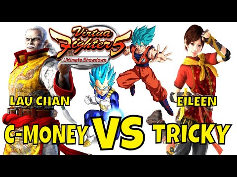VF5US- C-MONEY VS TRICKY! (Virtua Fighter 5: Ultimate Showdown)- Lau Chan VS Eileen Matches, FGC.