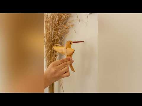 Beija Flor em madeira