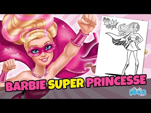 Tutoriel coloriage : comment colorier Barbie Super Princesse (Hellokids)