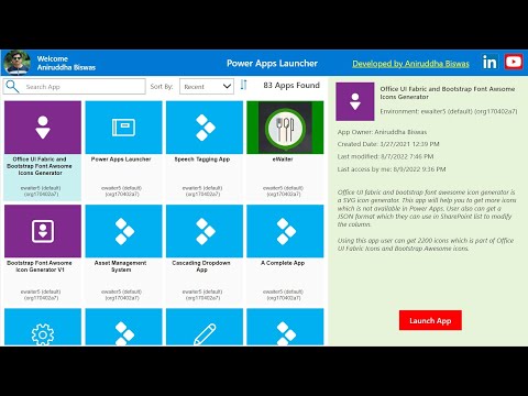 Power Apps Launcher 2.0 Power Apps Launcher 2.0
