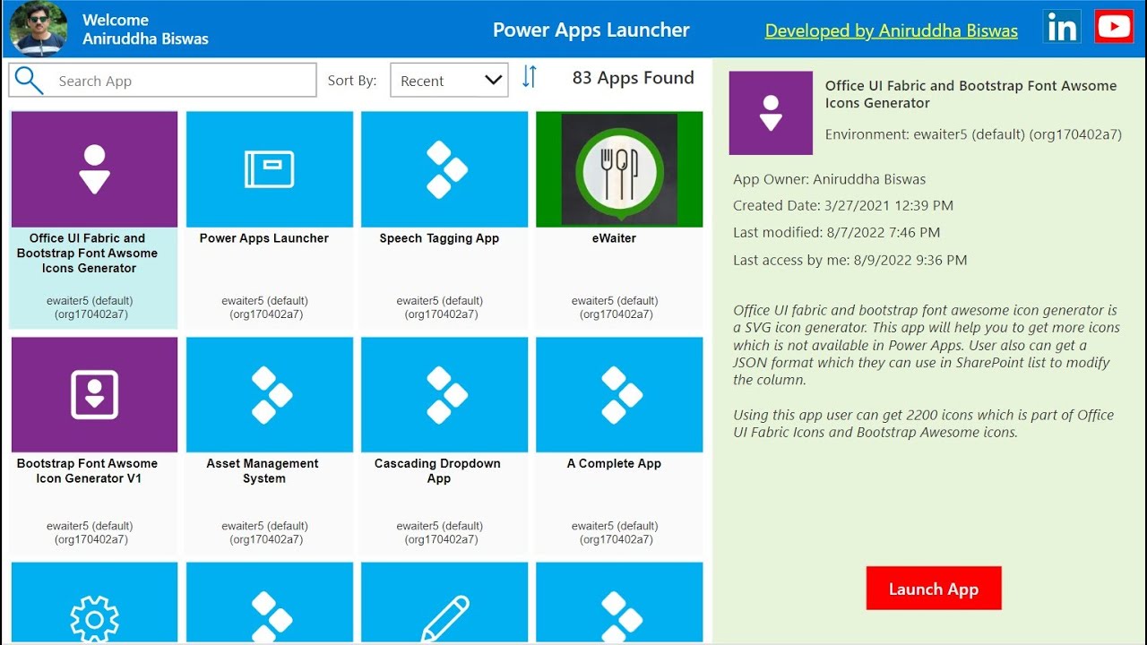 Power Apps Launcher 2.0