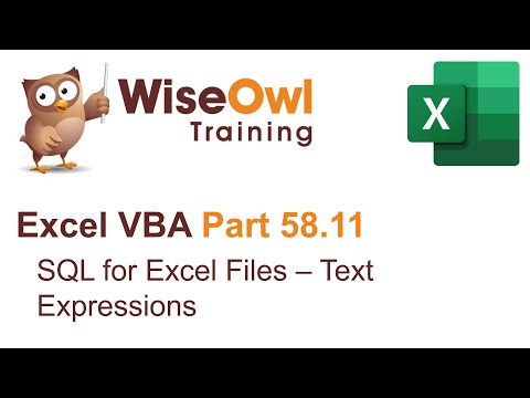 Excel VBA Introduction Part 58.11 - SQL for Excel Files - Text Expressions