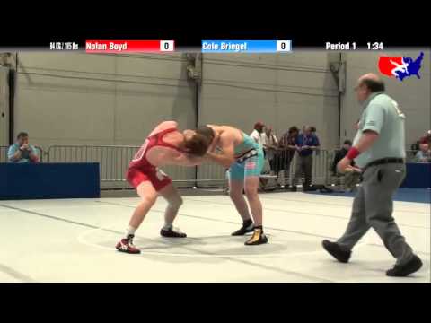 Nolan Boyd vs. Cole Briegel at 2013 Junior Nationals - FILA - FS