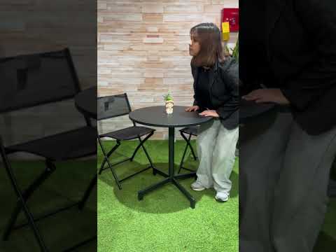 Gambar Soleil Nero Meja Teras Round - Hitam